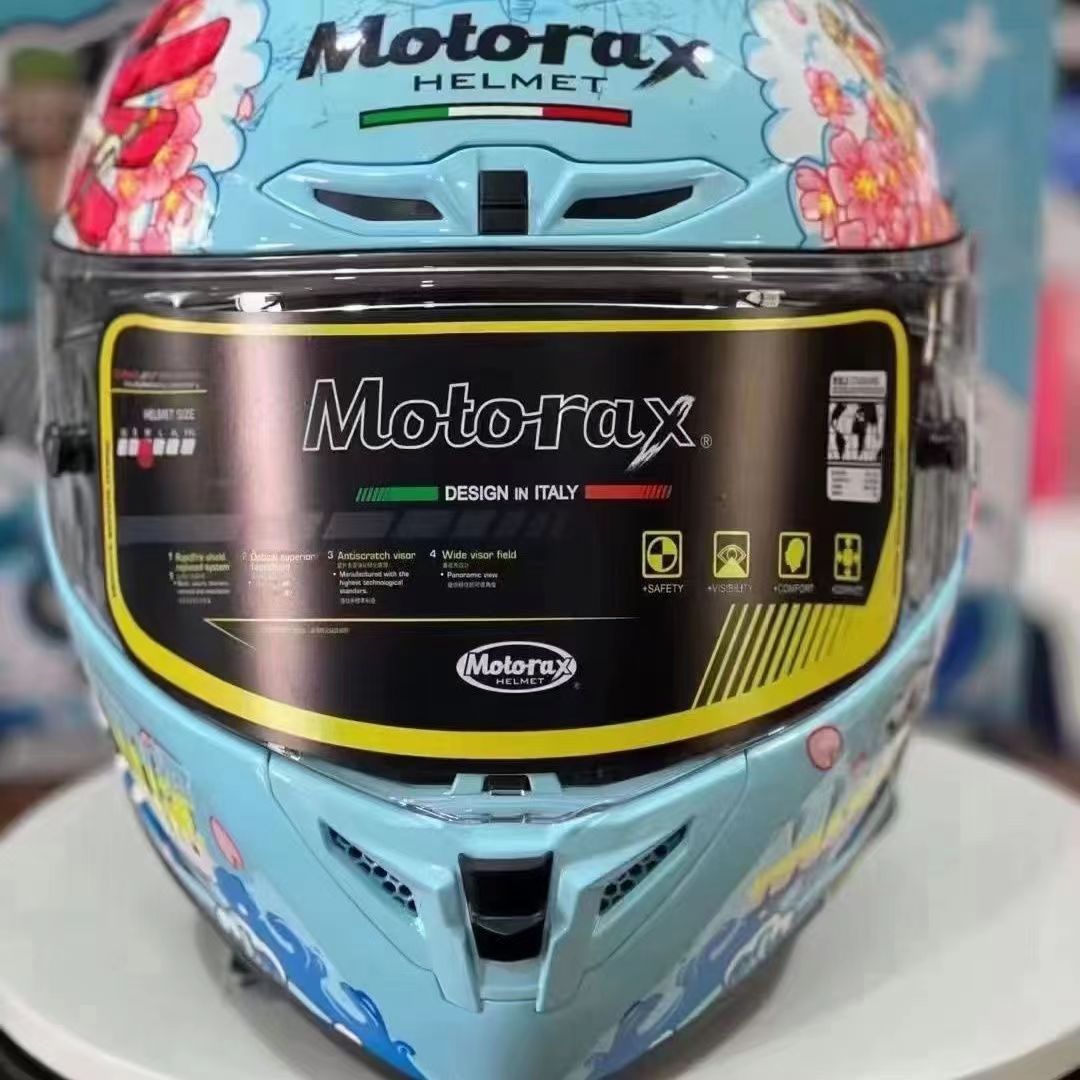 One Piece Full Face Motorcycle Helmet, Anime Luffy Chopper Wano Country Printed Motorbike Racing Helmet, Lightweight Street Bike Helmet for Men Women, Multiple Graphic Styles