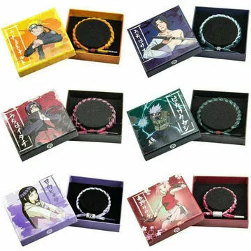 Naruto Anime Braided Bracelet, Handmade Woven Character Themed Rope Wristband, Cosplay Costume Accessory, Collectible Anime Jewelry Gift for Naruto Fans