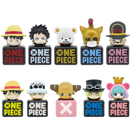 One Piece Anime Keycap, Luffy Law Chopper Bepo Q Version Figurine Key Cap, Cross Axis Mechanical Keyboard Keycaps, Cute Anime Collectible Decor Gift for One Piece Fans