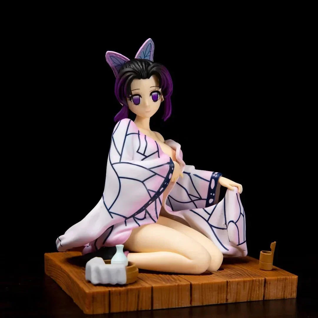 Demon Slayer Kimetsu no Yaiba GK Anime Figure, Tanjiro Rengoku Nezuko Giyu Character Statue with Special Effects Base, PVC Collectible Model Figurine, Anime Desk Decoration Gift for Demon Slayer Fans