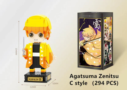 Demon Slayer Micro Building Blocks Set, Anime Character Mini Brick Figure, Tanjiro Nezuko Zenitsu Inosuke Rengoku Giyuu DIY Assembly Model, Collectible Anime Statue Toy, Gift for Anime Fans