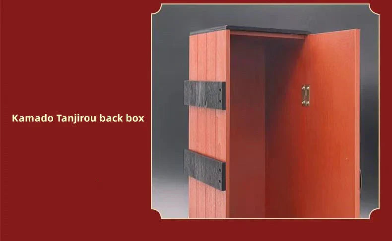 Demon Slayer Nezuko Wooden Box Backpack, Kimetsu No Yaiba Anime Cosplay Nezuko Box Bag, Unique Wooden Crate Shape Shoulder Bag, Anime Fan Collectible Cosplay Prop Gift