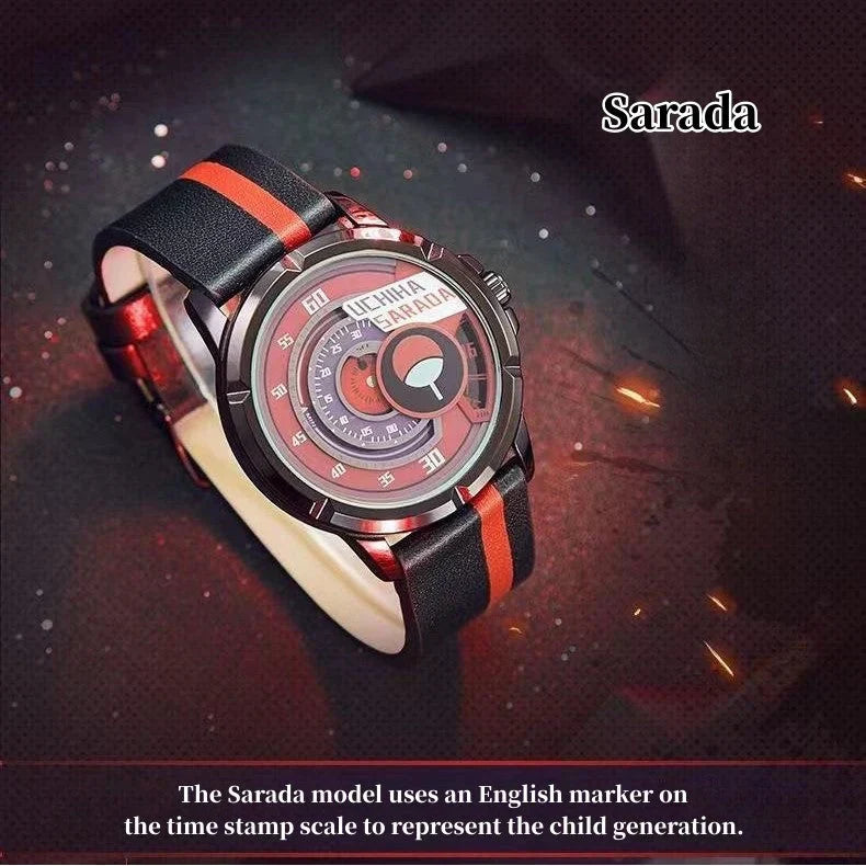 Boruto Naruto Next Generations Anime Wrist Watch, Uzumaki Boruto Sasuke Sarada Sharingan Analog Quartz Watch, Silicone Strap Anime Cosplay Watch, Collectible Gift for Naruto Anime Fans