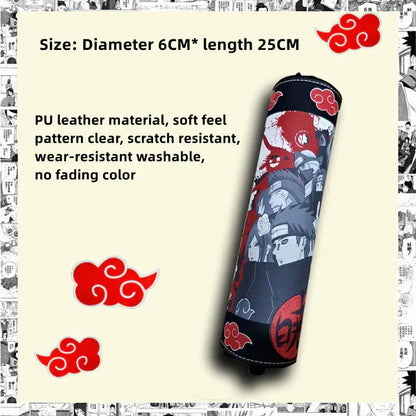 Naruto Anime Roll Up Pencil Case, Scroll Style Pen Bag, Portable Stationery Holder, Large Capacity Pouch, School Office Supplies Gift for Students Anime Fans