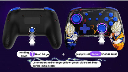 Dragon Ball Super Goku Vegeta Wireless Game Controller, Anime RGB Bluetooth Gamepad with NFC, Programmable Turbo Function Gaming Controller, Dragon Ball Merch Game Controller Gift for Anime & Game Fans