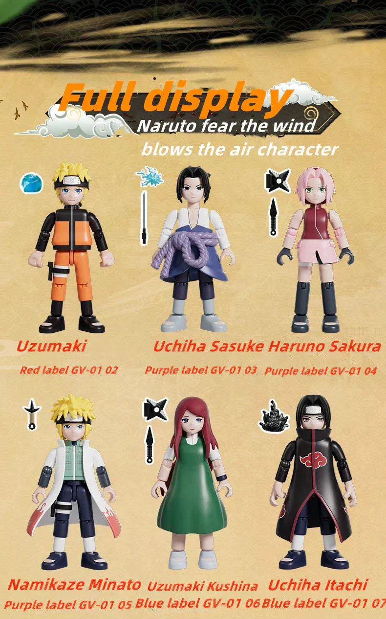 Naruto Anime Action Figures Set, Collectible Ninja Character Figurines, Movable Joints Model Toy, Desk Decor, Birthday Gift for Kids and Anime Fans