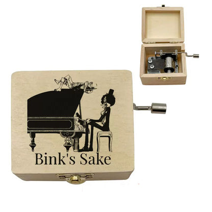 One Piece Monkey D Luffy Roronoa Zoro Nami Sanji Wooden Hand Crank Music Box, Bink's Sake Melody Collectible Decor Music Box Gift for Anime Fans