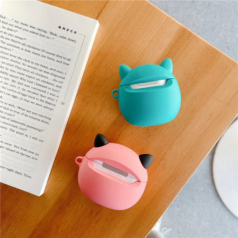 Demon Slayer Anime Airpods Case, Cute 3D Cartoon Silicone Protective Cover for AirPods 1/2, AirPods Pro 1/2, Tanjiro Nezuko Zenitsu Earphone Skin, Shockproof Earbud Case with Keychain, Anime Fan Gift