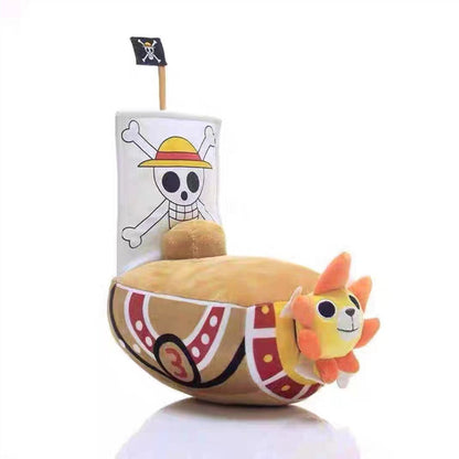 One Piece Assorted Anime Plush Dolls, Luffy Ace Law Chopper Stuffed Figure, Thousand Sunny Going Merry Pirate Ship Plush Toy, Cute One Piece Character Soft Plushies, Anime Collectible Gifts for Kids & Fans
