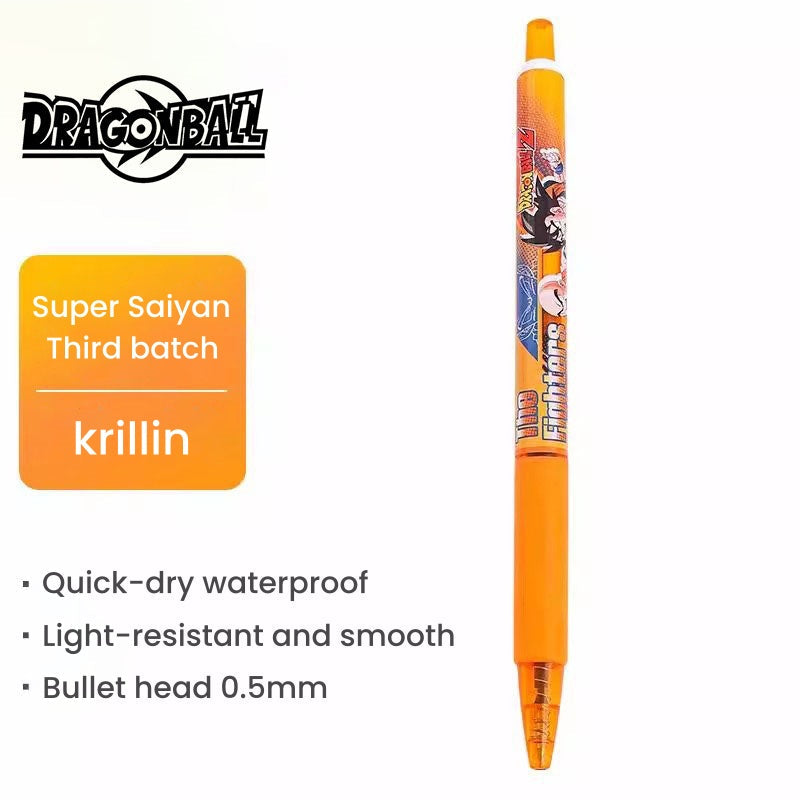 Dragon Ball Z Anime Retractable Ballpoint Pens, Goku Vegeta Gohan Trunks Character Printed Gel Ink Pens, Anime Themed School Office Writing Stationery, Collectible Gift for Dragon Ball Fans
