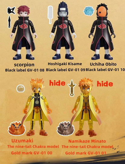 Naruto Anime Action Figures Set, Collectible Ninja Character Figurines, Movable Joints Model Toy, Desk Decor, Birthday Gift for Kids and Anime Fans