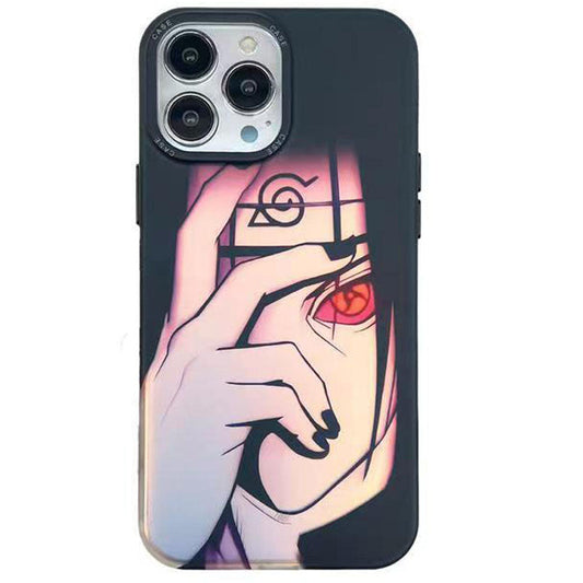 Naruto Itachi Uchiha Anime Phone Case for iPhone, Cool Sharingan Manga Character Print Shockproof Protective Phone Cover, Naruto Anime Merch Gift for Anime Fans
