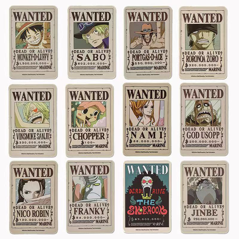One Piece Wanted Poster Mouse Pad, Anime Bounty Poster Non-Slip Rubber Mousepad, One Piece Luffy Zoro Nami Chopper Robin Gaming Desk Mat, Office Desktop Decor Gift for Anime Fans