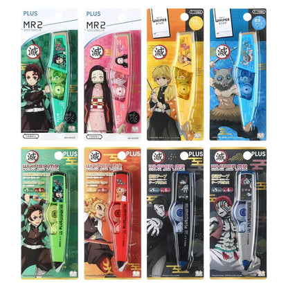 Demon Slayer Anime Correction Tape, PLUS MR2 Retractable White Out Tape, 8 Styles Character Design Correction Roller, Portable Eraser Tape for School Office Supplies, Demon Slayer Fan Stationery Gift