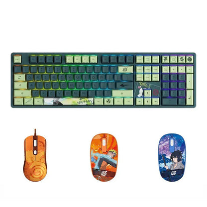 Naruto Anime Wired USB Gaming Mouse, Uzumaki Naruto Uchiha Sasuke Hatake Kakashi HD Printed Optical Mouse, Ergonomic Lightweight Computer Mice for PC Laptop Desktop, Anime Fan Gaming Accessory Birthday Gift