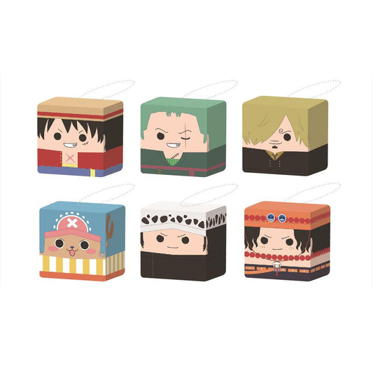 One Piece Cube Acrylic Keychain, Cute Q Version Luffy Zoro Sanji Chopper Law Ace Character Block Pendant, Anime Bag Charm Ornament, Collectible Gift for One Piece Fans