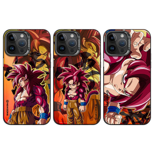 Dragon Ball Goku Super Saiyan 4 Phone Case, Anime SSJ4 Goku Printed Shockproof Protective Phone Cover, Hard Shell Phone Case for iPhone, Dragon Ball Z Fan Anime Phone Shell Gift