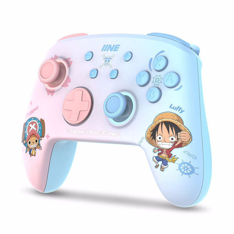One Piece Luffy Chopper Wireless Game Controller, Pink Blue Gradient Bluetooth Gaming Gamepad with Vibration, Programmable Keys Game Controller for Switch PC Steam, Anime One Piece Merch Gift for Gamers