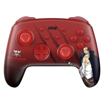 One Piece Shanks Wireless Game Controller, Anime Red-Haired Shanks Bluetooth Gamepad, RGB Light Programmable Gaming Controller, Dual Vibration Joystick for Switch, PC, Steam, One Piece Anime Game Gift for Fans