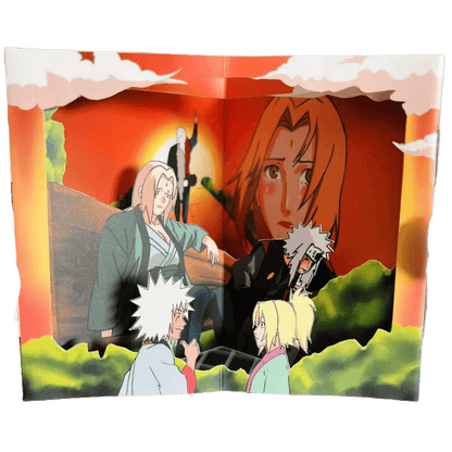 Naruto Anime Book Nook Paper Craft Kit, 3D Paper Cut Diorama Book, DIY Papercraft Scene Model, Anime Bookend Display Art Decor, Naruto Fan Handmade Gift