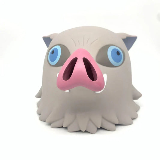 Demon Slayer Hashibira Inosuke Piggy Bank, Inosuke Boar Mask Coin Bank, Anime PVC Resin Saving Money Box, Collectible Desktop Decor Ornament Gift for Demon Slayer Fans