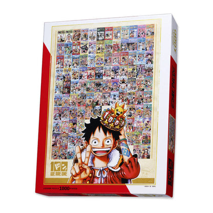 One Piece Anime Jigsaw Puzzle 1000 Pieces, Luffy Zoro Straw Hat Crew Collectible Puzzle, Challenging DIY Puzzle Game, Educational Toy & Wall Art Decor, Gift for One Piece Anime Fans