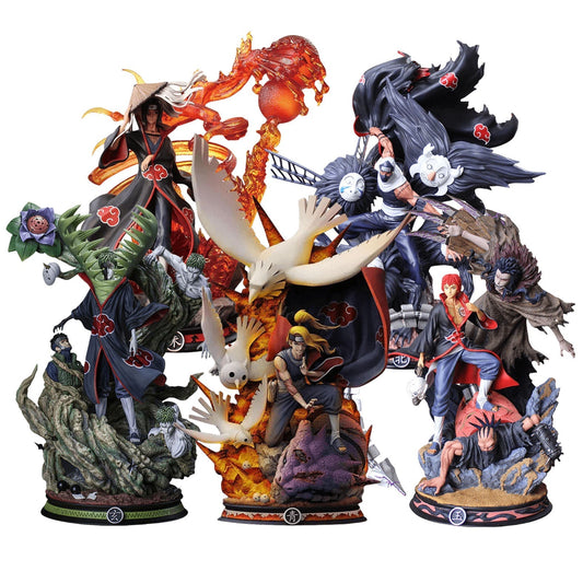 Naruto Akatsuki GK Figure, Anime Akatsuki Members Resin Statue, Itachi Pain Deidara Sasori Zetsu Kakuzu Collectible Figurine, Desktop Ornament, Naruto Fan Merch Gift
