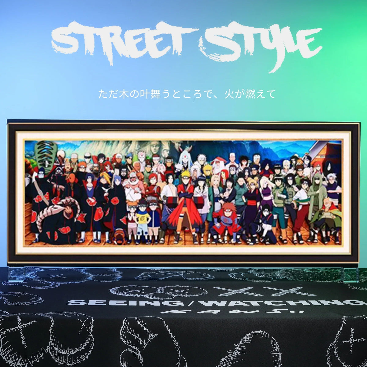 Naruto All Characters 3D Layered Paper Cut Art Frame, Naruto Whole Cast Paper Carving Shadow Box, Handmade Stratified Anime Group Portrait Painting, Wall Decor Collectible Art Gift for Naruto Fans