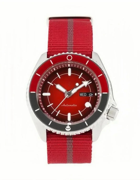Boruto Naruto Next Generations Sarada Uchiha Wrist Watch, Anime Sarada Themed Automatic Analog Watch, Red Nylon Strap Sports Watch, Anime Collectible Cosplay Accessory Gift for Naruto Fans