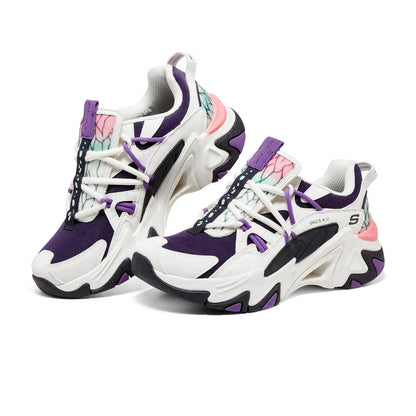 Demon Slayer Shinobu Kocho Chunky Platform Sneakers, Women Purple Butterfly Pattern Dad Shoes, Thick Sole Casual Walking Trainers, Non Slip Anime Cosplay Daily Streetwear Sneaker for Demon Slayer Fans