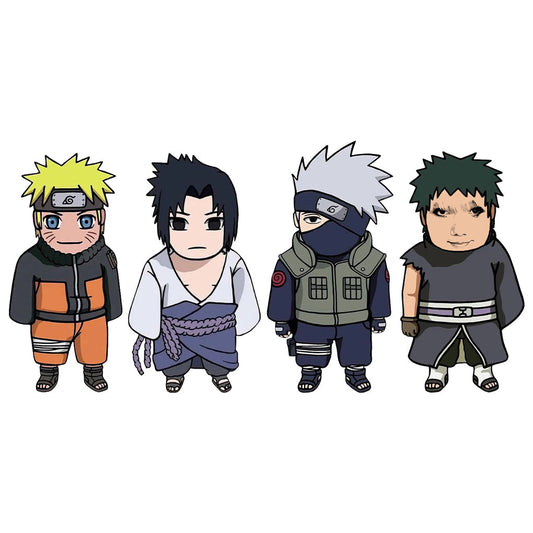 Naruto Q Chibi Acrylic Stand Figure, Naruto Sasuke Obito Kakashi Cute Anime Character Desktop Display Standee, Tabletop Decor Collectible Gift for Naruto Fans