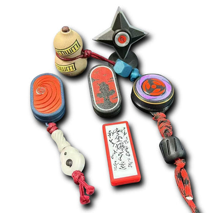 Naruto Akatsuki Magnetic EDC Fidget Slider, Anime Crow Pattern Push Card Fidget Toy, Pocket Stress Relief Clicker Toy, Collectible Gift for Naruto Fans