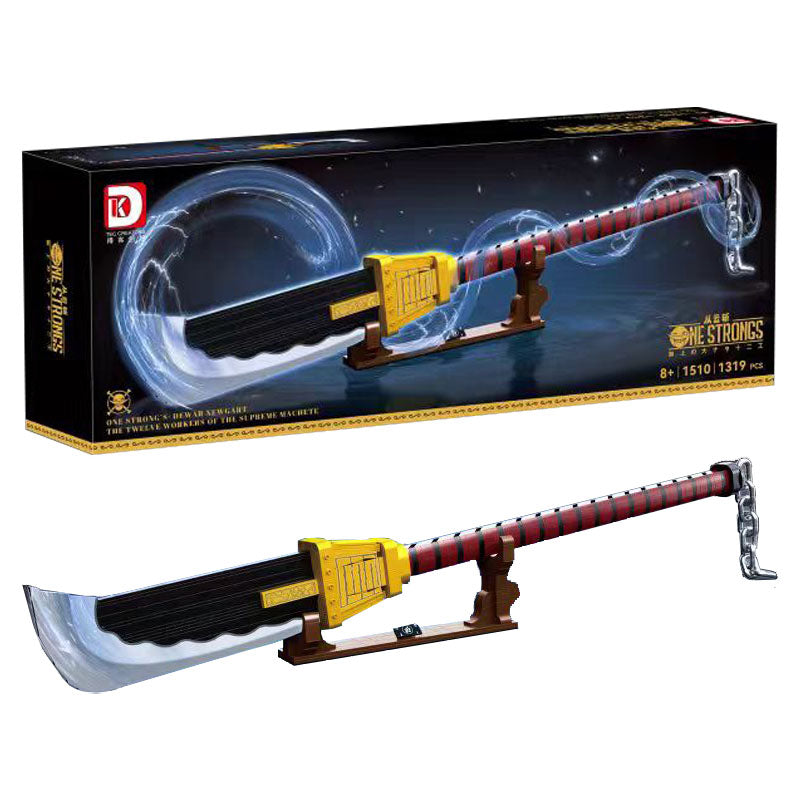 One Piece Whitebeard Murakumogiri Building Blocks Sword Model, 1315 Pcs Anime Weapon Brick Kit with Display Stand, Collectible Cosplay Prop, Assembly Toy Gift for Anime Fans
