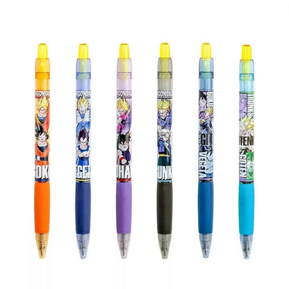Dragon Ball Z Anime Retractable Ballpoint Pens, Goku Vegeta Gohan Trunks Character Printed Gel Ink Pens, Anime Themed School Office Writing Stationery, Collectible Gift for Dragon Ball Fans