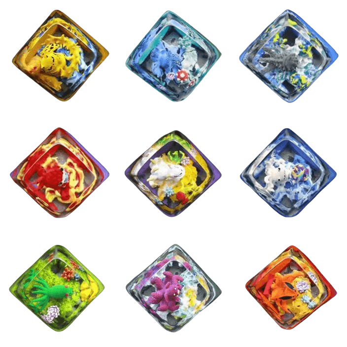 Anime Handmade Resin Artisan Keycap, Custom 3D SA Profile Key Cap for Mechanical Keyboard, Naruto Dragonball Themed DIY Keycap, Gaming Keyboard Decor Gift