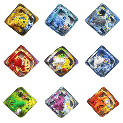 Anime Handmade Resin Artisan Keycap, Custom 3D SA Profile Key Cap for Mechanical Keyboard, Naruto Dragonball Themed DIY Keycap, Gaming Keyboard Decor Gift
