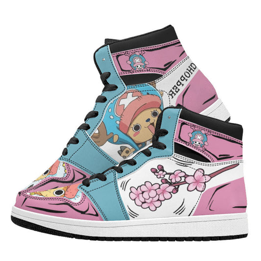 One Piece Tony Tony Chopper Anime High Top Sneakers, Custom Printed Chopper Character Fashion Casual Shoes, One Piece Anime Streetwear Footwear, Anime Sneaker Gift for One Piece Fans