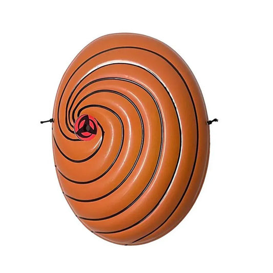 Naruto Obito Tobi Spiral Mask, Light Up Uchiha Obito Cosplay Mask, Anime Tobi Mask with LED Glow Effect, Halloween Costume Prop Collectible Mask for Naruto Fans
