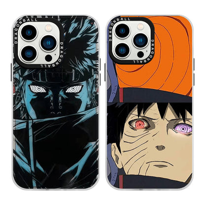 Naruto Anime Phone Case for iPhone, Obito Uchiha Manga Character Print Shockproof Protective Case, Cool Naruto Graphic Phone Cover, Naruto Anime Merch Gift for Anime Fans