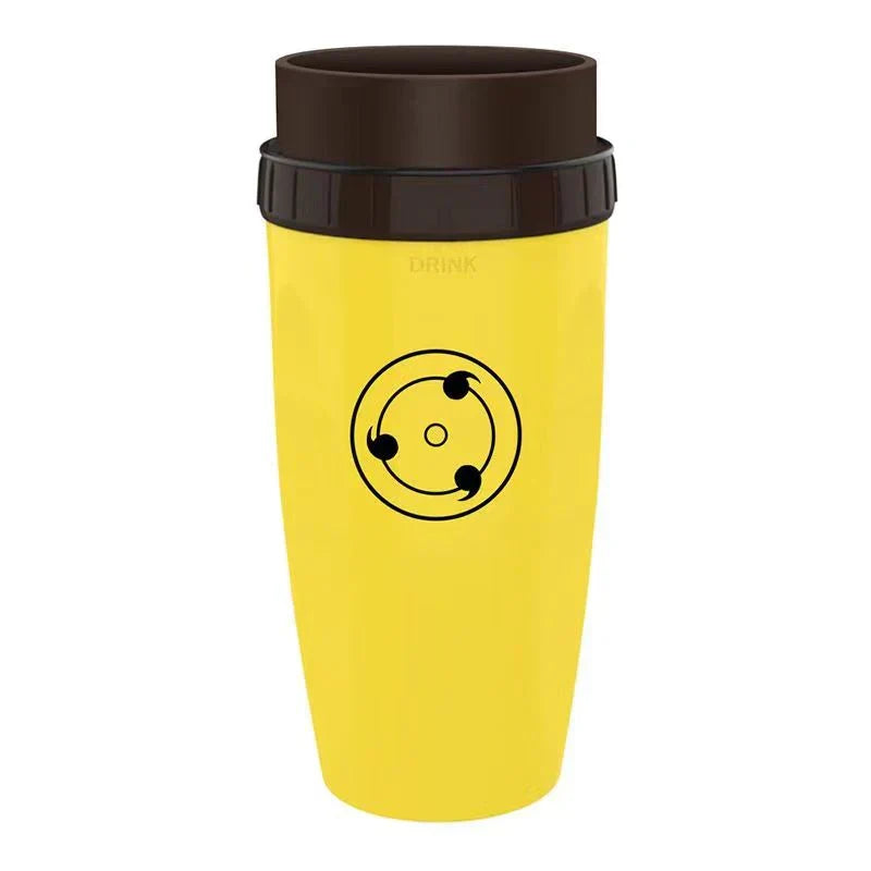 Naruto Sharingan Travel Coffee Tumbler, Anime Naruto Insulated Travel Mug, Leakproof Portable Cup with Sharingan Pattern, Stainless Steel Reusable Water Bottle for Naruto Fans, Anime Gift for Men Women