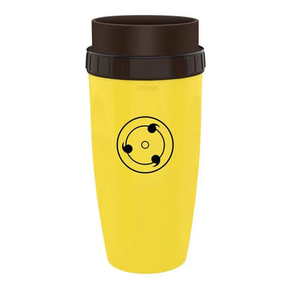 Naruto Sharingan Travel Coffee Tumbler, Anime Naruto Insulated Travel Mug, Leakproof Portable Cup with Sharingan Pattern, Stainless Steel Reusable Water Bottle for Naruto Fans, Anime Gift for Men Women