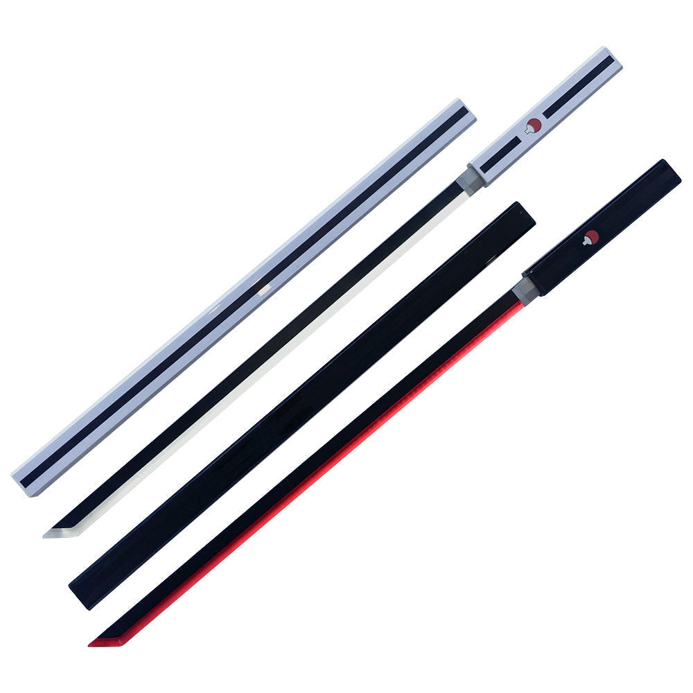 Naruto Uchiha Anime Light Up Katana Sword, Rechargeable LED Glow Samurai Sword with Scabbard, Touch Control Lightsaber Katana, Anime Cosplay Prop Collectible Sword for Naruto Fans