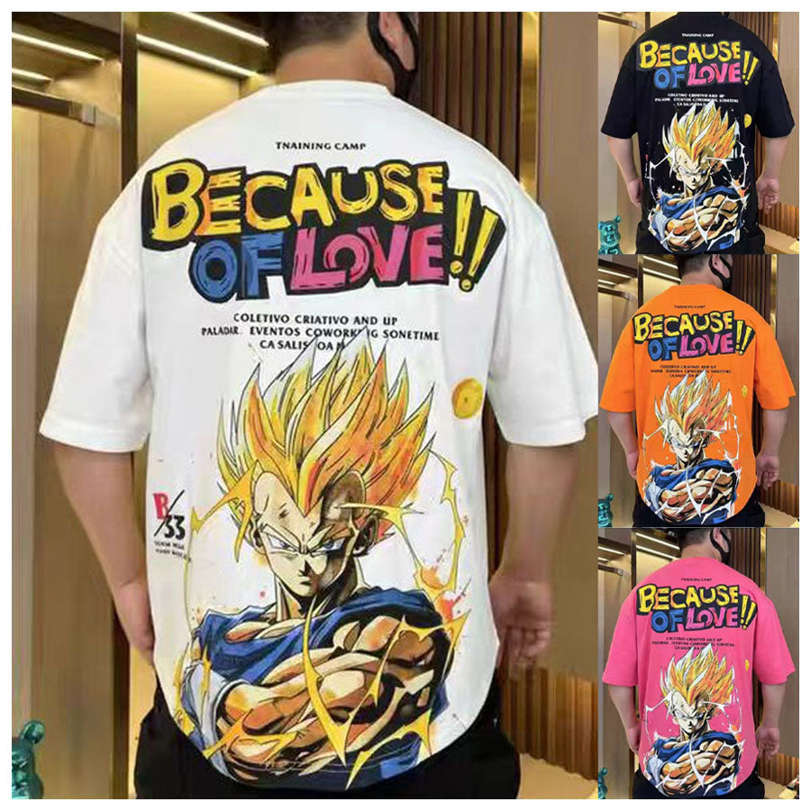 Dragon Ball Vegeta Super Saiyan Big Print Anime T-shirt