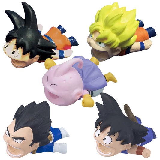 Dragon Ball Anime Cable Bite Charger Cable Protector, Goku Super Saiyan Vegeta Majin Buu Cable Saver, Anime Figure Data Cable Sleeve, Cute Cable Bite Protector for iPhone Charging Cord, Dragon Ball Fans Collectible Gift