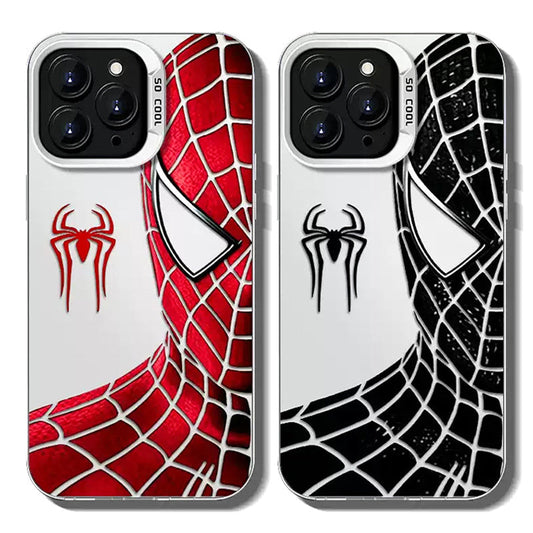 Marvel Spider‑Man Classic Suit Graphic iPhone Phone Case, Anti‑Drop Full‑Body Protective Cover, Precise Cutout Lens Raised Protection Phone Shell, Red & Black 2 Styles Available
