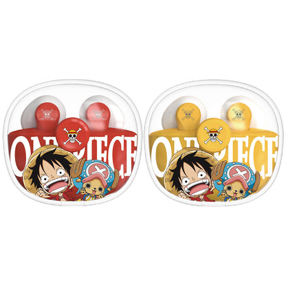 One Piece Monkey D. Luffy Tony Tony Chopper True Wireless Bluetooth 5.3 Earbuds Smart Touch Control Half‑in‑Ear Headphones with Transparent Charging Case Anime Gift For Fans