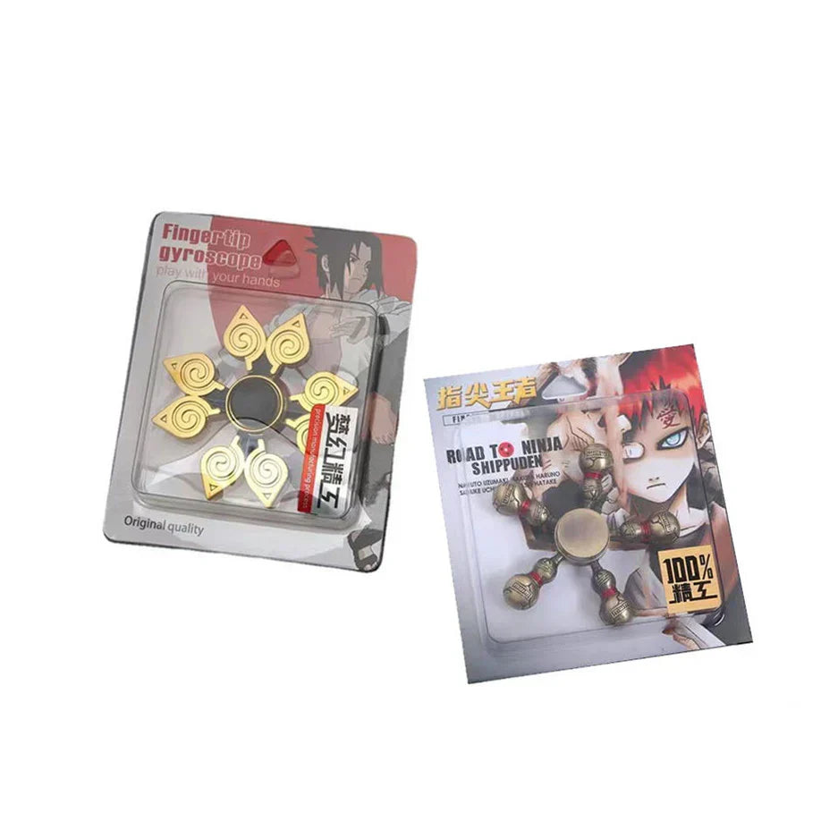 Naruto Anime Metal Fidget Spinner, Gaara Cosplay Alloy Hand Spinner, Portable Stress Relief Fidget Toy, Cool Rotating Desk Decoration, Anime Collectible Toy Gift for Kids Adults Naruto Fans