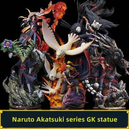 Naruto Akatsuki GK Figure, Anime Akatsuki Members Resin Statue, Itachi Pain Deidara Sasori Zetsu Kakuzu Collectible Figurine, Desktop Ornament, Naruto Fan Merch Gift