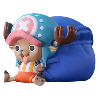 One Piece Tony Tony Chopper Figurine Piggy Bank, Anime Chopper Sitting Statue Coin Saving Pot, Cute Desktop Car Decor Ornament, One Piece Collectible Figure, Gift for One Piece Anime Fans