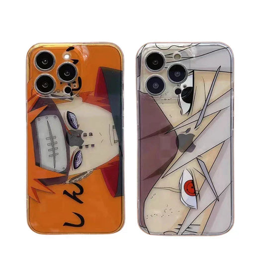 Naruto Anime Pain Nagato Transparent Phone Case for iPhone, Classic Manga Character Print Clear Shockproof Slim Protective Cover, Anti-Scratch Soft TPU Phone Shell, Naruto Anime Fan Birthday Gift